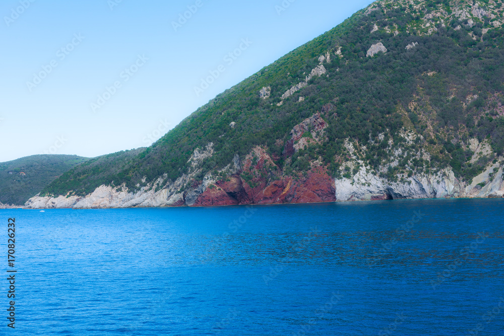 View of the sea and Elba Island