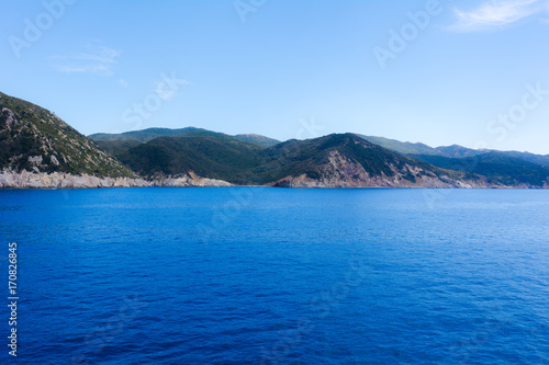 View of the sea and Elba Island