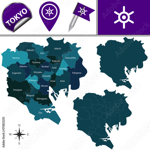 Map of Tokyo with Special Wards