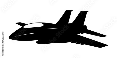 Fighter Plane Vector Silhouette