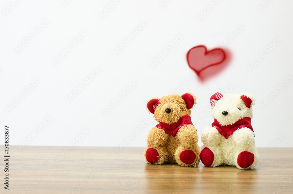 Obraz premium bear doll on table