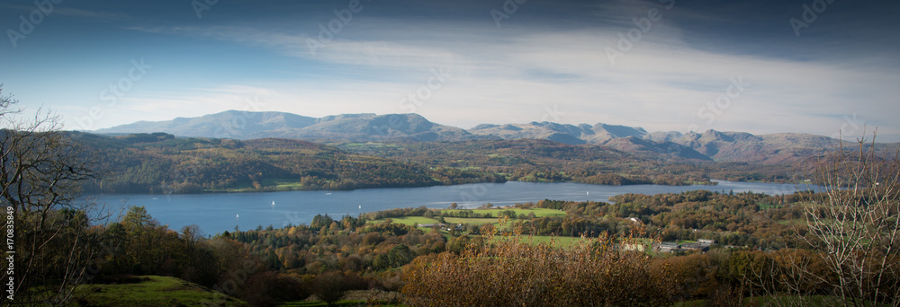 Fototapeta premium View from Orrest Head Lake Windermere