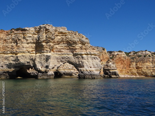 Algarve shore with cliff and beach