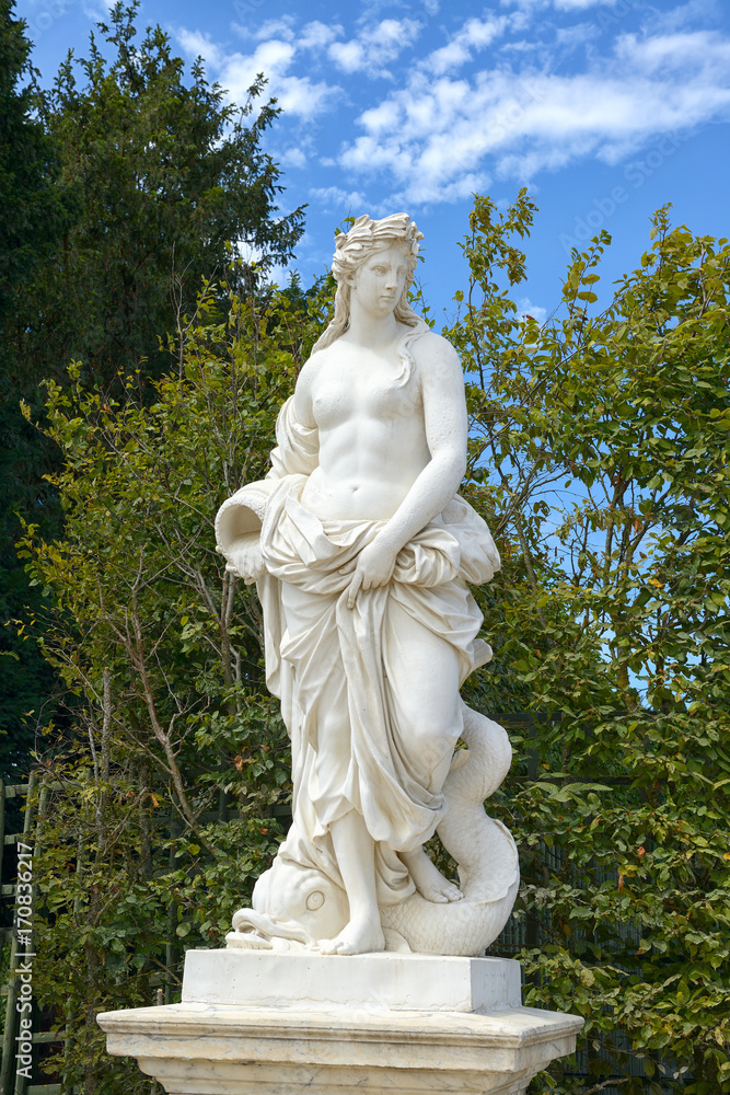 Statue in the garden of Versaille palace France