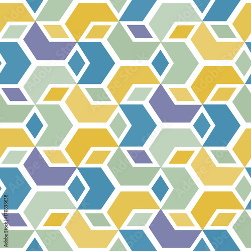 Seamless pattern of geometric shapes