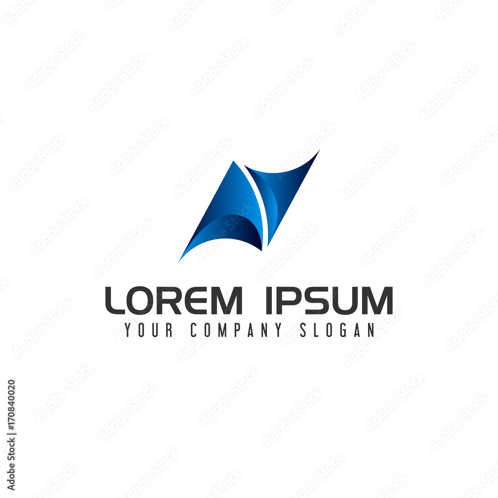 modern abstract letter N logo. technology design concept template modern abstract letter N logo. technology design concept template