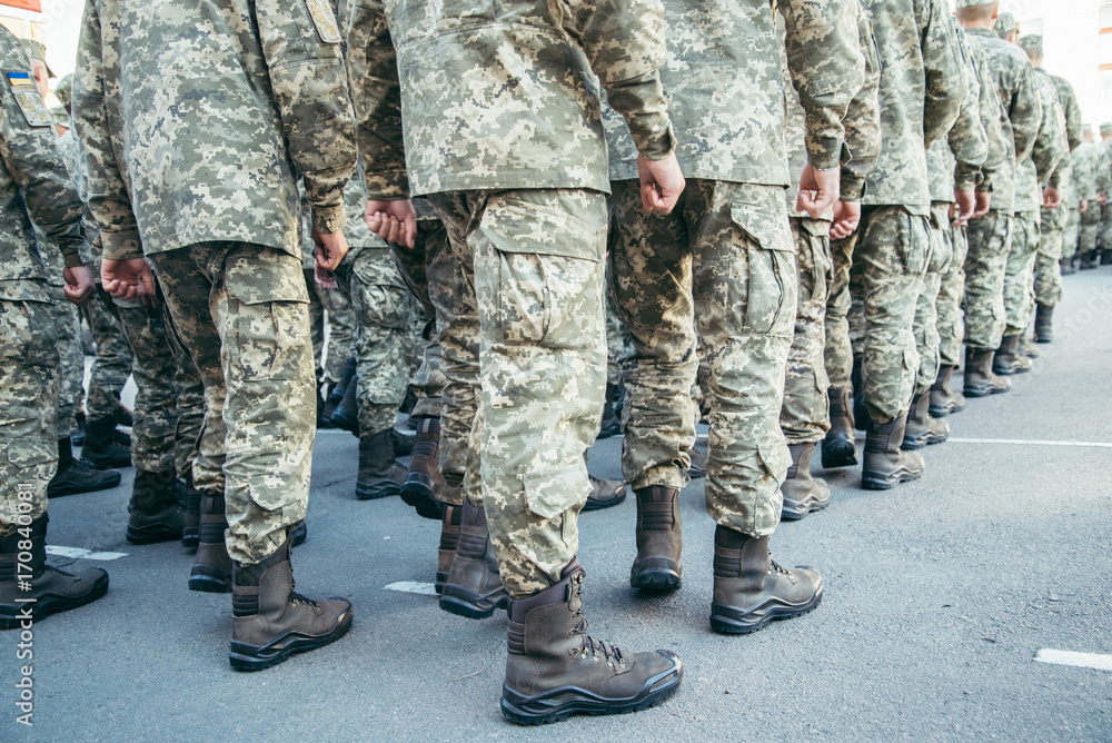Military boots army walk the parade ground Stock Photo | Adobe Stock