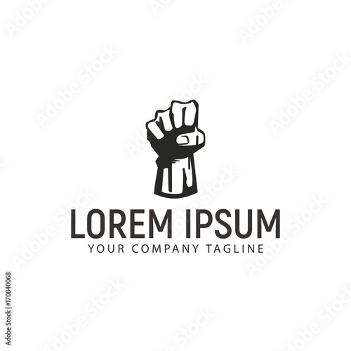 hand up freedom logo design concept template