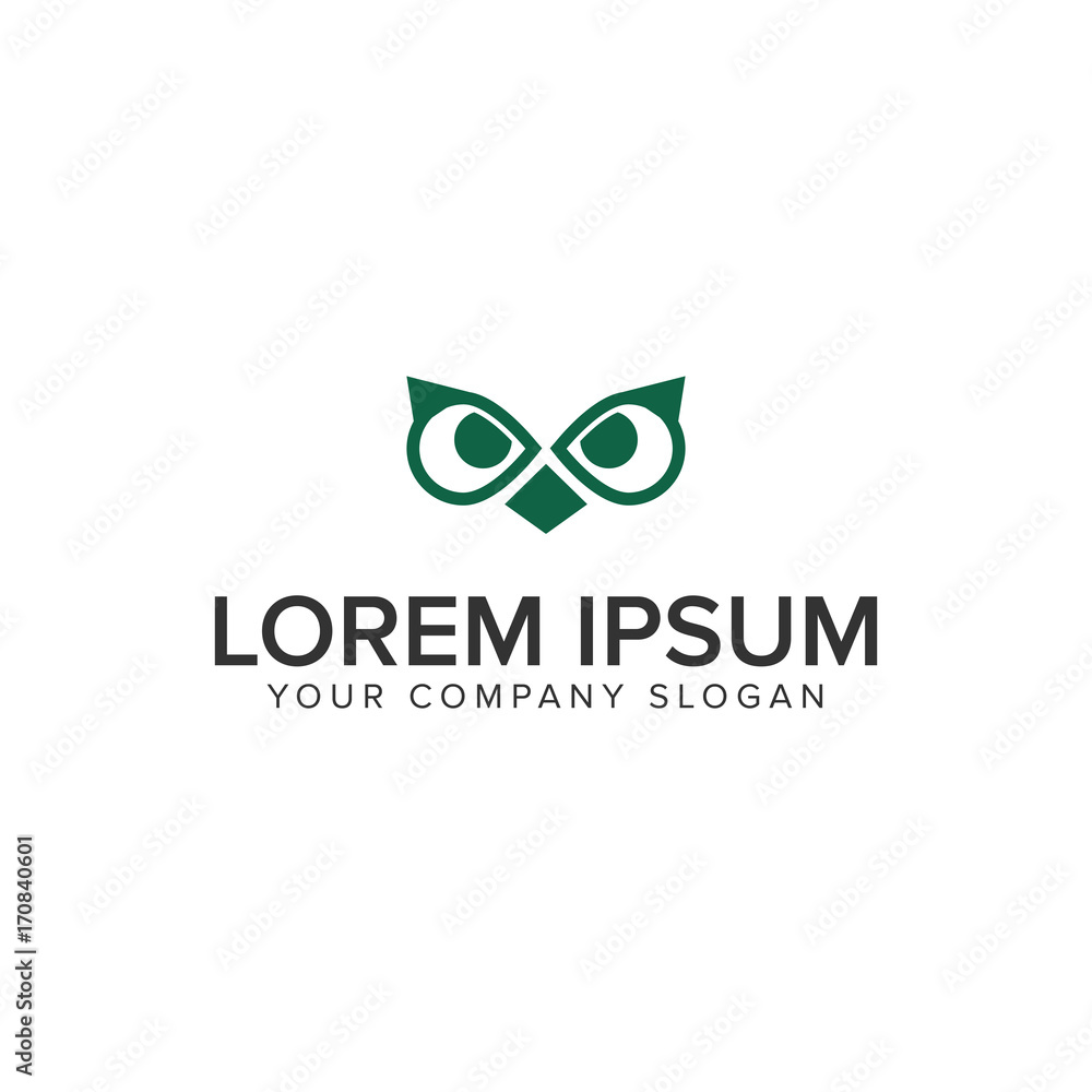 owl eye logo design concept template owl eye logo design concept template