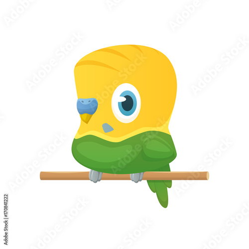 Cartoon budgie vector isolated
