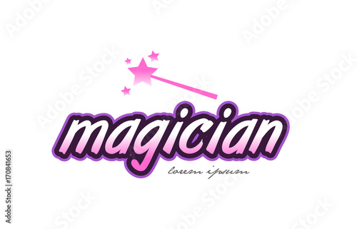 magician word text logo icon design concept idea