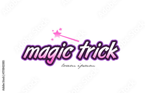 magic trick word text logo icon design concept idea