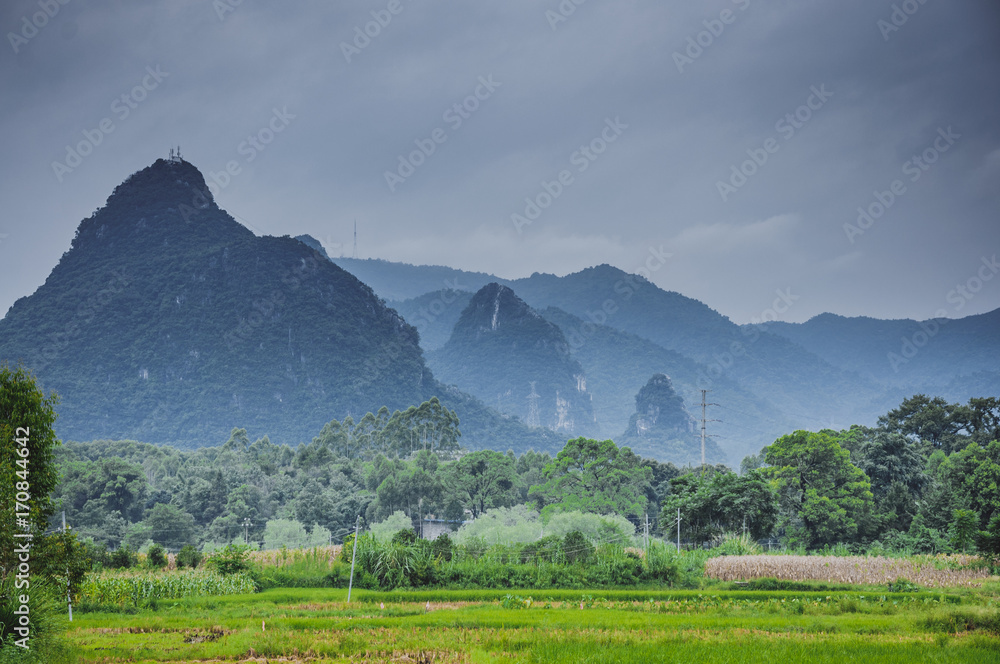 Beautiful countryside scenery in autumn