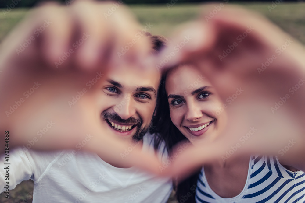 Romantic couple outdoors Romantic couple outdoors