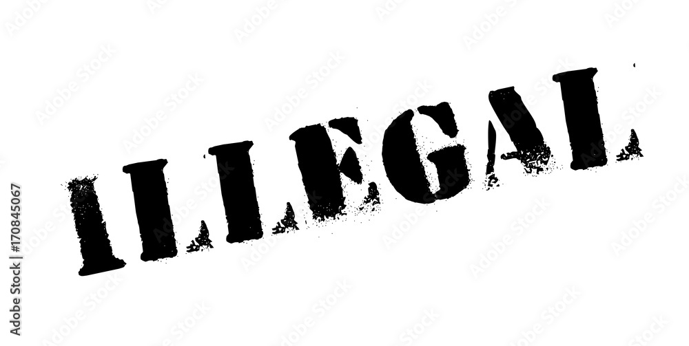 Illegal rubber stamp. Grunge design with dust scratches. Effects can be easily removed for a clean, crisp look. Color is easily changed. Illegal rubber stamp. Grunge design with dust scratches. Effects can be easily removed for a clean, crisp look. Color is easily changed.