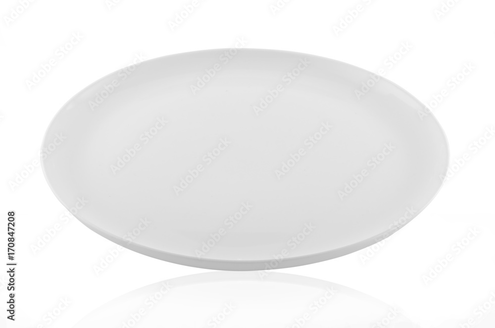 Ceramic plate isolated on white background Ceramic plate isolated on white background