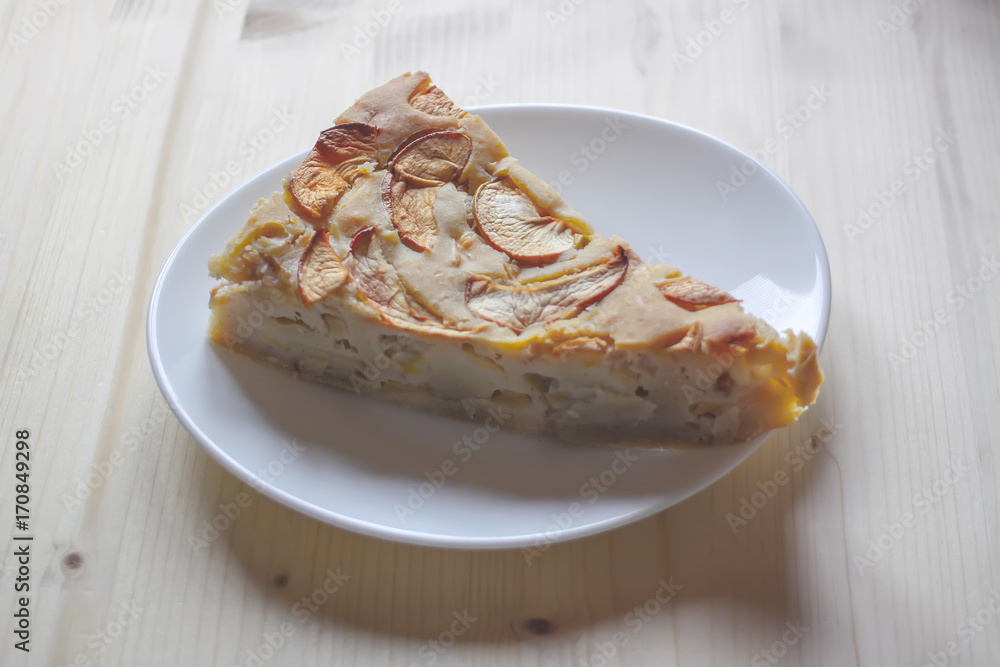 Homemade sweet apple pie with cinnamon. Homemade sweet apple pie with cinnamon.