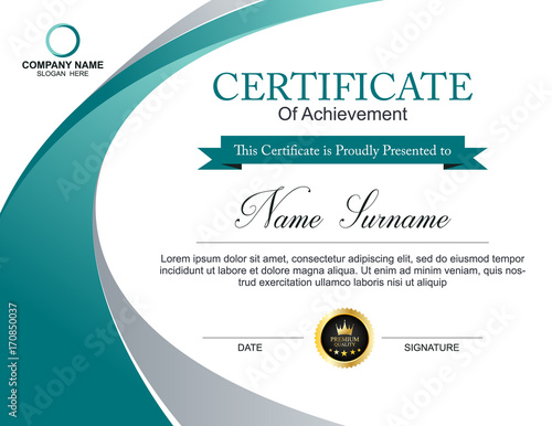 Vector certificate template