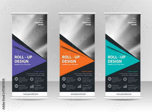 Roll up banner stand template design
