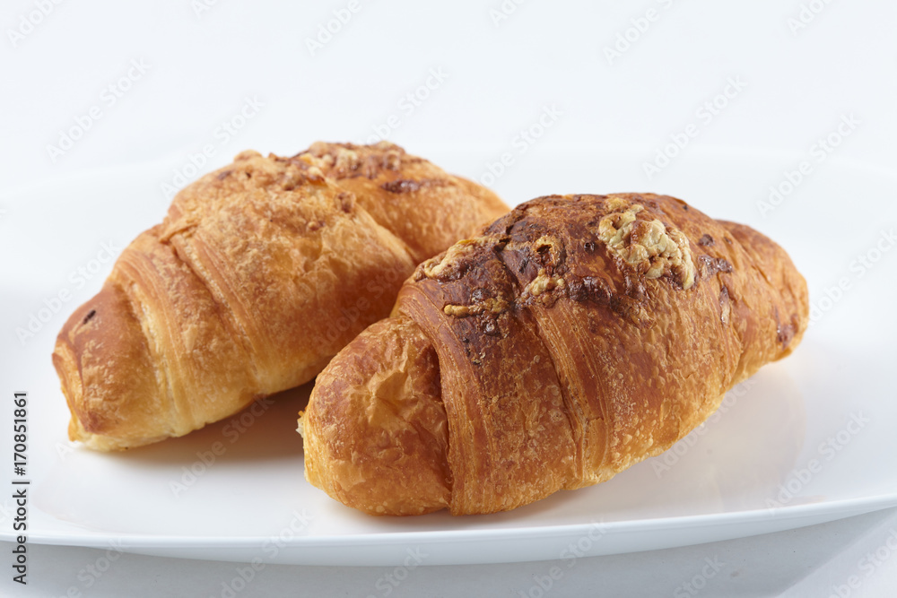 croissant on the white croissant on the white