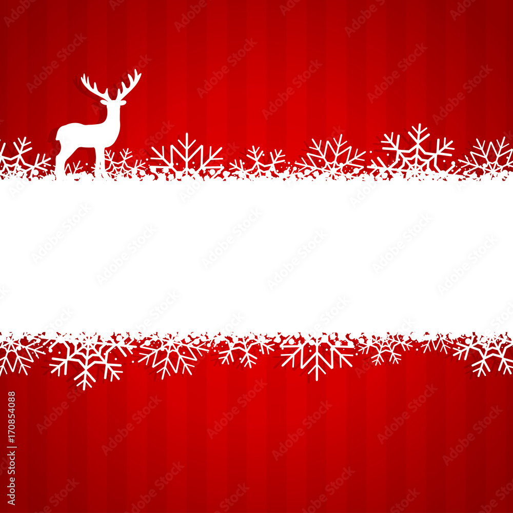 Winter background with deer Winter background with deer