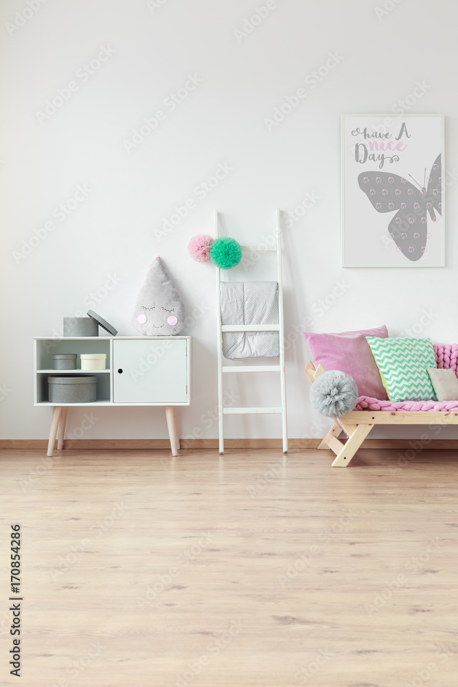 Obraz premium Mint and pink pillow