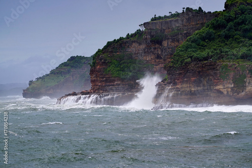 Timang extreme beach in Gunungkidul nearby crossing to Watu panjang island in Yogyakarta, Indonesia.