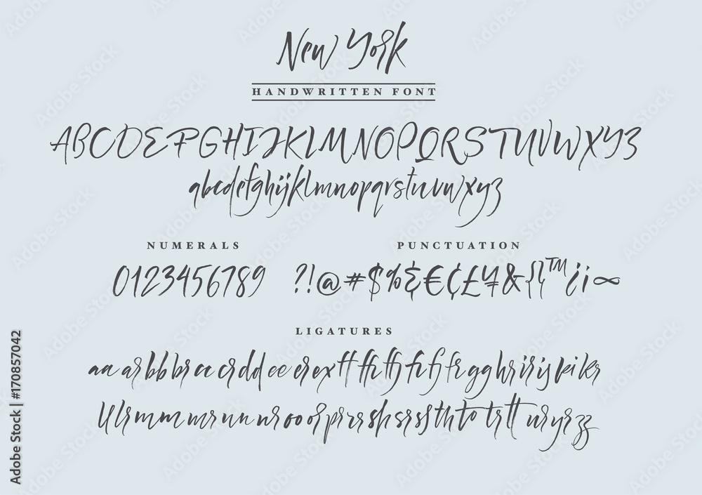 New York handwritten font. Script. New York handwritten font. Script.