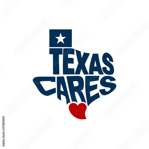 Texas Care Map Logo Flat Design