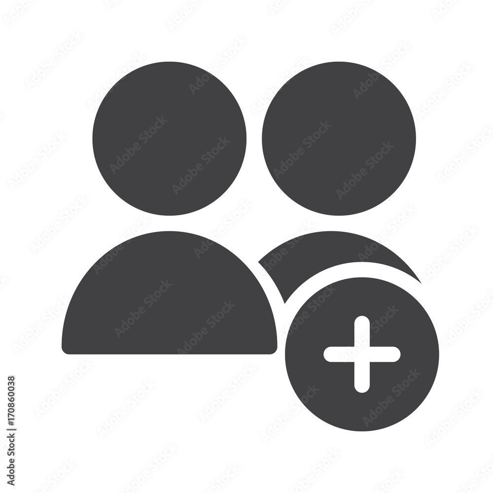 Fototapeta premium Add contact icon vector
