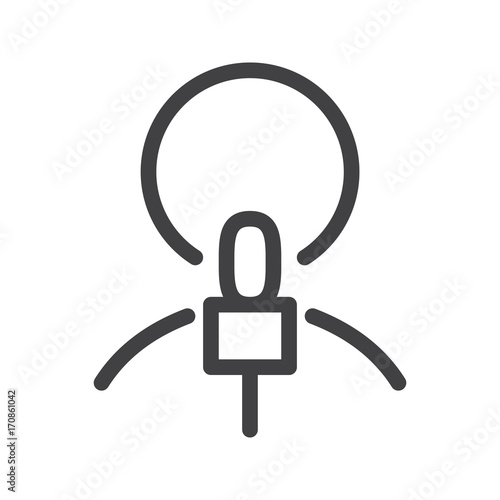 Journalist line icon
