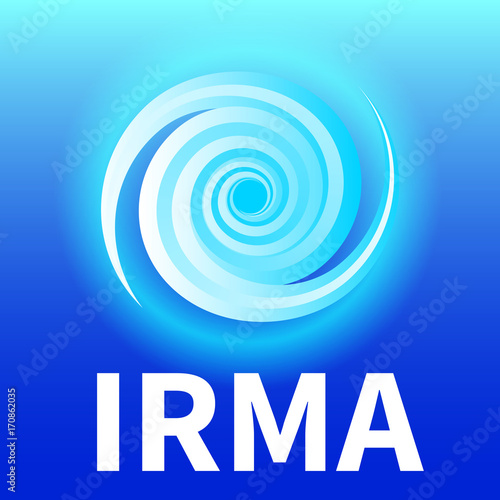 Graphic banner of hurricane Irma