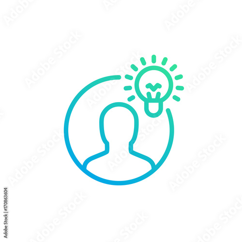 idea, insight linear icon
