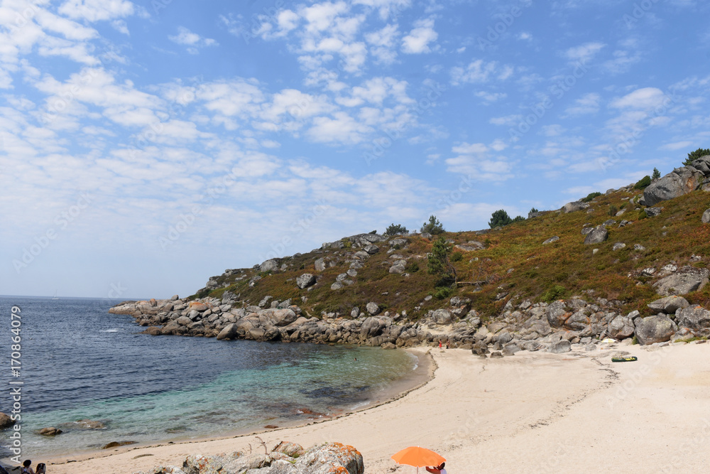 Landscape of Udra Cape and Ancoradouro beacn, Pontevedra province, Galicia, Spain Landscape of Udra Cape and Ancoradouro beacn, Pontevedra province, Galicia, Spain