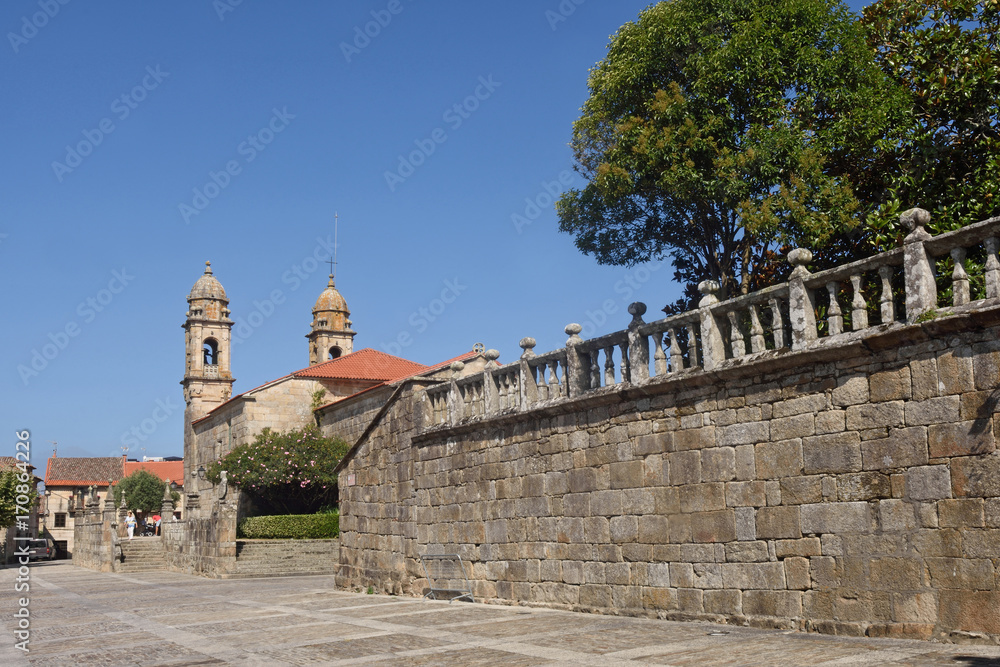 Church of San Benito, Fefinans square, Cambados, Pontevedra province, Galicia, Spain