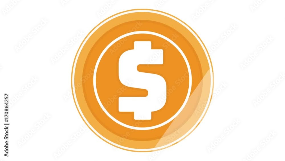 Cripto currency dollar coin looped rotate. Seamless video available in 4K FullHD and HD render footage with alpha matte Cripto currency dollar coin looped rotate. Seamless video available in 4K FullHD and HD render footage with alpha matte