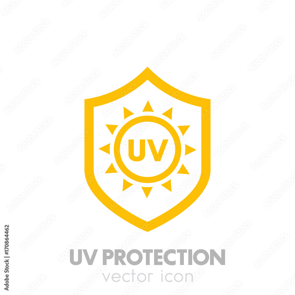UV protection vector icon on white UV protection vector icon on white