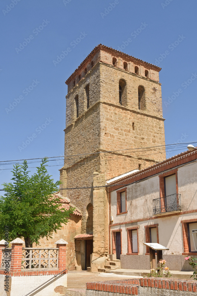 San Pedro church of Saelicies de Mayorga, Valladolid province, Castilla y Leon, Spain