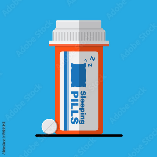 A bottle of sleeping pills.