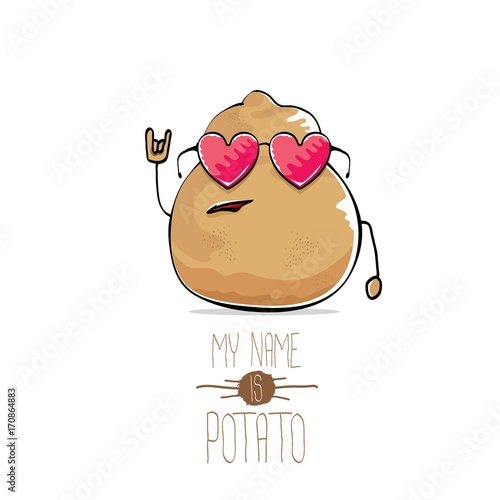 vector funny cartoon cute brown potato