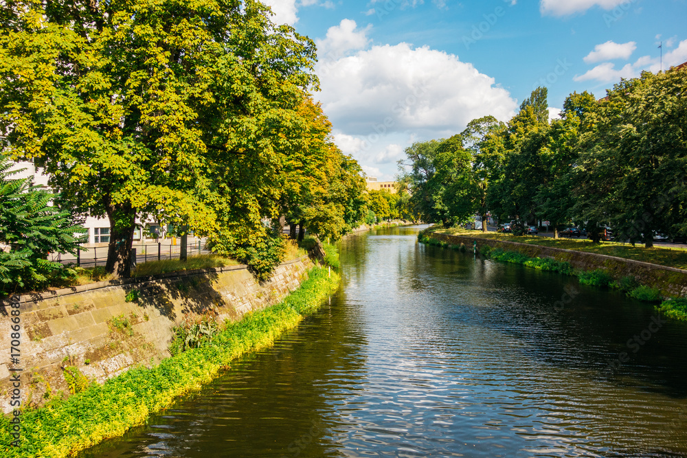 spree river at berlin in the west side
