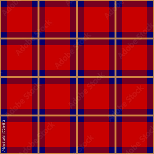 Red Blue Yellow Tartan Seam...