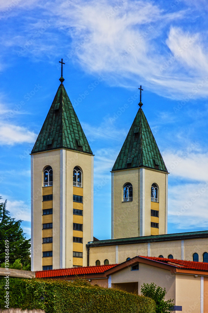 Сhurch architecture, Bosnia and Herzegovina, Medjugorje - popular site of Catholic pilgrimage