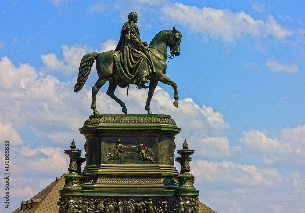 Dresden town architecture, monument statue landmark, Germany Dresden town architecture, monument statue landmark, Germany
