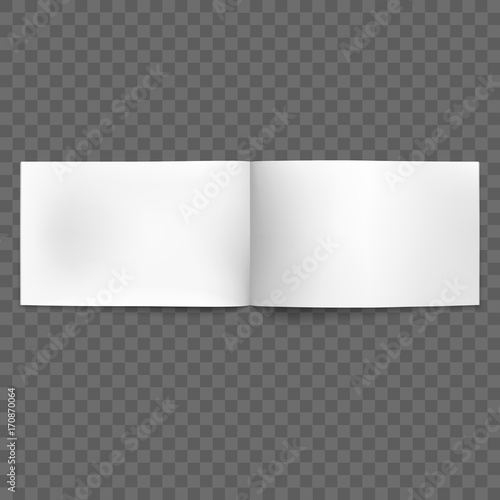 Blank open magazine isolated. EPS 10 vector