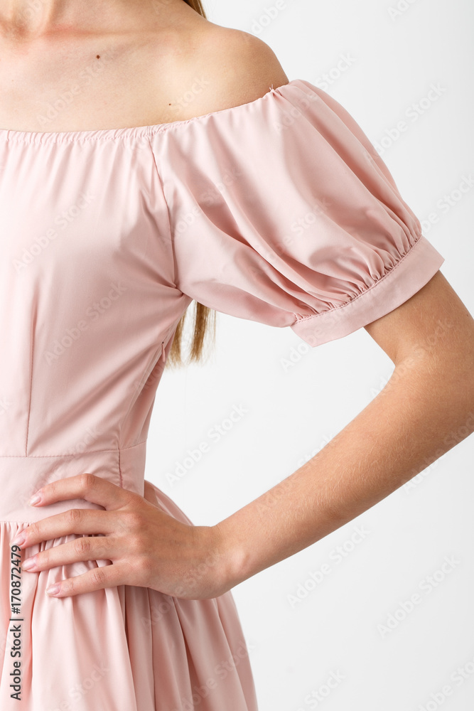 Woman in a pink dress Woman in a pink dress