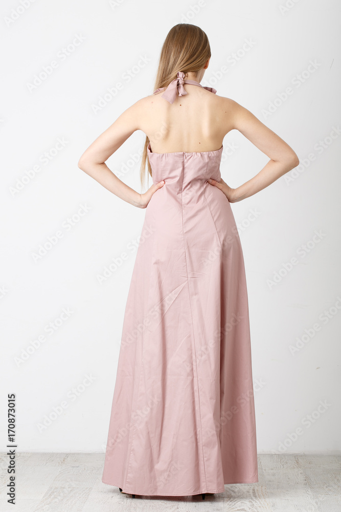Woman in a pink dress Woman in a pink dress