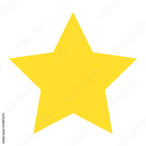 Isolated yellow star icon  ranking mark
