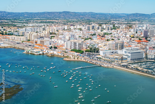 Aerial view of Faro, Algarve, Portugal. photo
