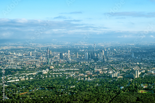 Aerial view of Frankfurt am Main, Germany.